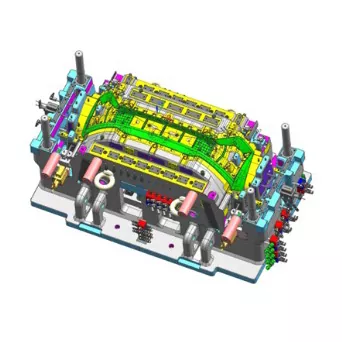 Insprutningsform för främre stötfångare för fordon