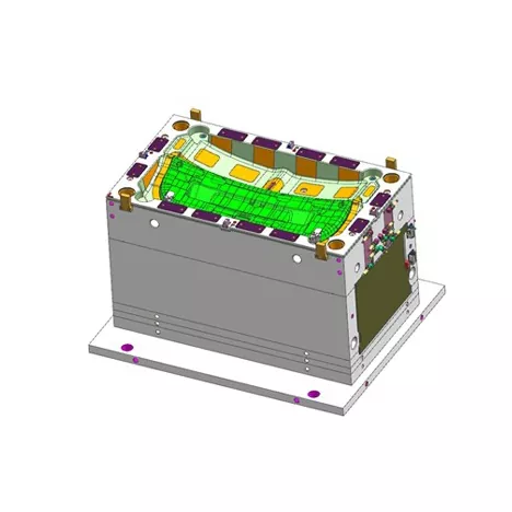 Insprutningsform för baklucka för bilar