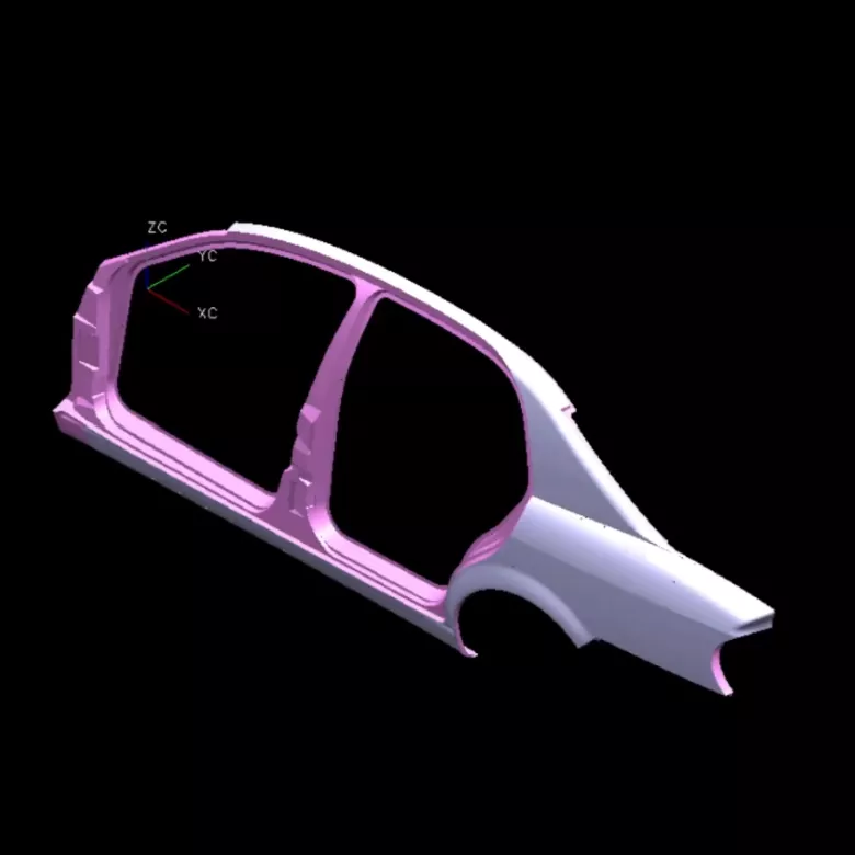 Stämplingsmatris för höger sida för fordon